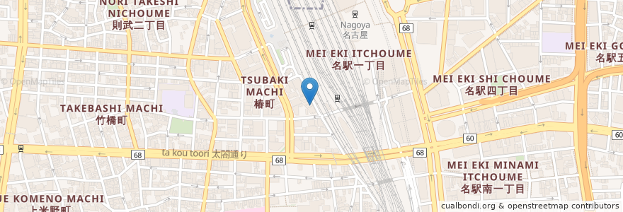 Mapa de ubicacion de grano en 日本, 爱知县, 名古屋市, 中村区.