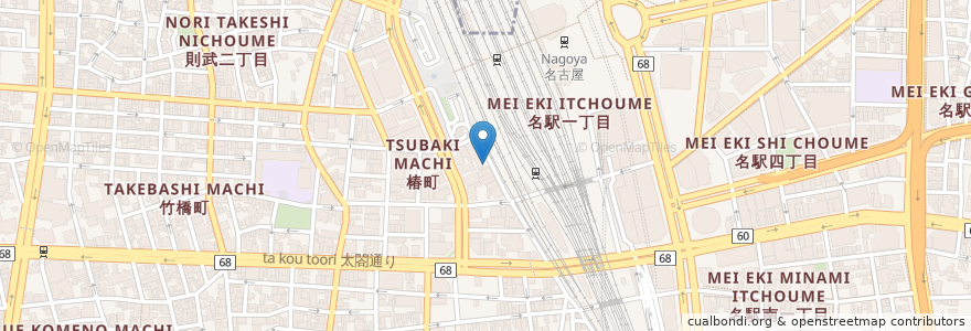 Mapa de ubicacion de フラワー en 日本, 愛知県, 名古屋市, 中村区.