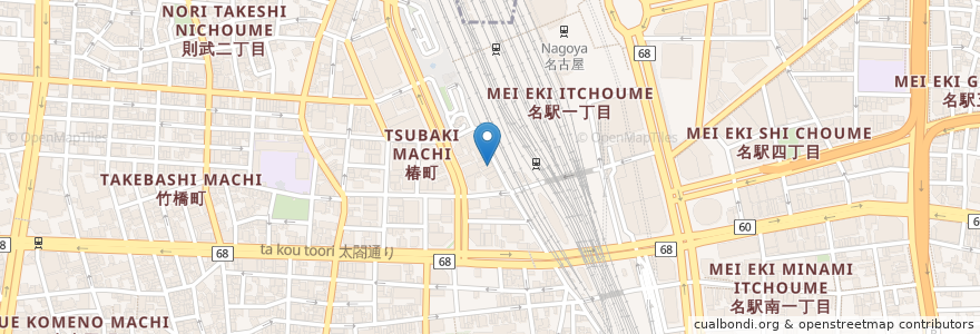 Mapa de ubicacion de みつえもん en 日本, 愛知県, 名古屋市, 中村区.