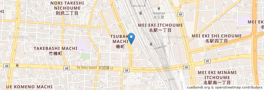 Mapa de ubicacion de ぶんぷく en ژاپن, 愛知県, 名古屋市, 中村区.