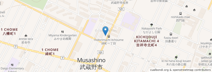 Mapa de ubicacion de マクドナルド en Japan, Tokio, 武蔵野市.