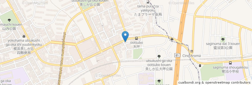 Mapa de ubicacion de Tama Plaza Internal Medicine Clinic en Japan, Kanagawa Prefecture, Kawasaki, Aoba Ward, Miyamae Ward.