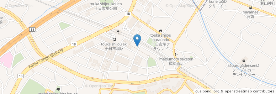 Mapa de ubicacion de パーキング en 일본, 가나가와현, 요코하마시, 緑区.
