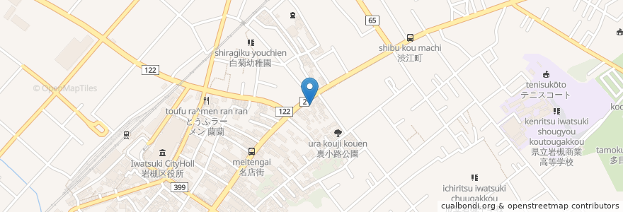 Mapa de ubicacion de 雛の湯 en Jepun, 埼玉県, さいたま市, 岩槻区.