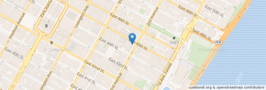 Mapa de ubicacion de The Palm Restaurant en Соединённые Штаты Америки, Нью-Йорк, Нью-Йорк, Округ Нью-Йорк, Манхэттен, Manhattan Community Board 6.