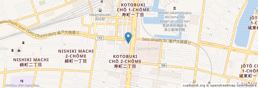 Mapa de ubicacion de ドーム en 日本, 香川県, 高松市.