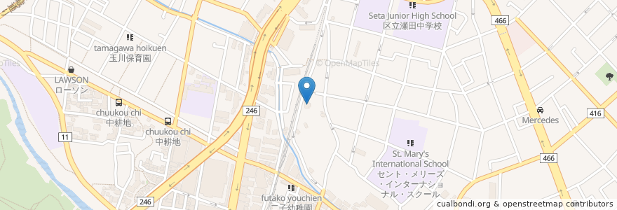 Mapa de ubicacion de 行善寺 en Japan, Tokyo, Setagaya.