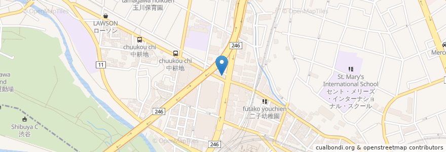 Mapa de ubicacion de 世田谷信用金庫 en Japan, 東京都, 世田谷区.