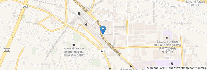 Mapa de ubicacion de ドトールコーヒーショップ en 일본, 가나가와현, 川崎市, 高津区.
