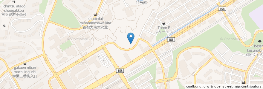 Mapa de ubicacion de 八幡神社 en Japon, Tokyo, 八王子市.