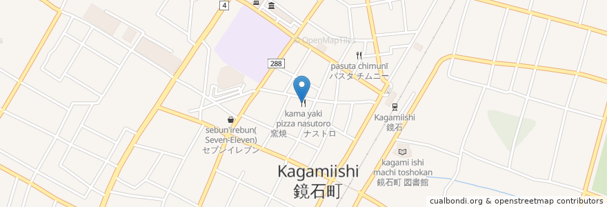Mapa de ubicacion de 窯焼　pizza　ナストロ en اليابان, فوكوشيما, 岩瀬郡, 鏡石町.