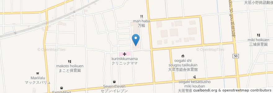 Mapa de ubicacion de Japanese Dining 円相 大垣 en Japan, Gifu Prefecture, Ogaki.