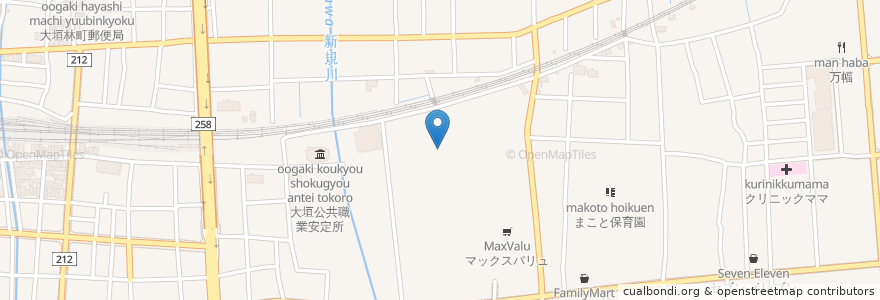 Mapa de ubicacion de 大垣コロナシネマワールド en 日本, 岐阜县, 大垣市.