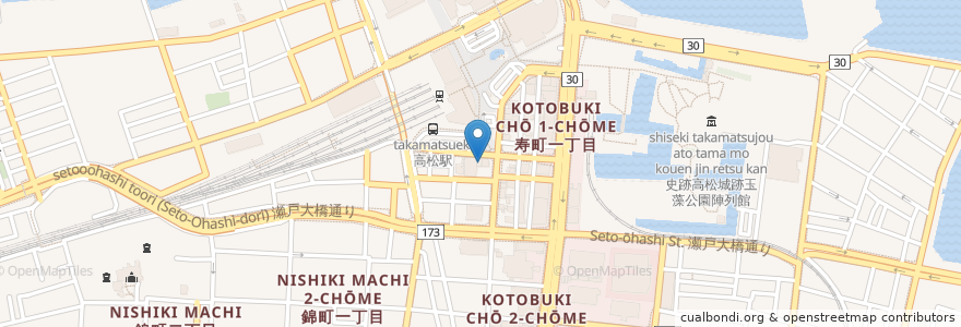 Mapa de ubicacion de めりけんや en 일본, 가가와현, 高松市.