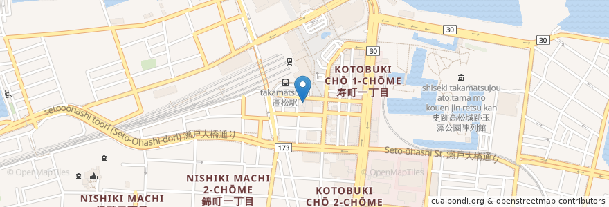 Mapa de ubicacion de 日産レンタカー en ژاپن, 香川県, 高松市.