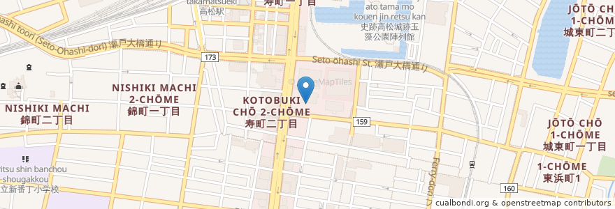 Mapa de ubicacion de 農林中央金庫 en 日本, 香川县, 高松市.