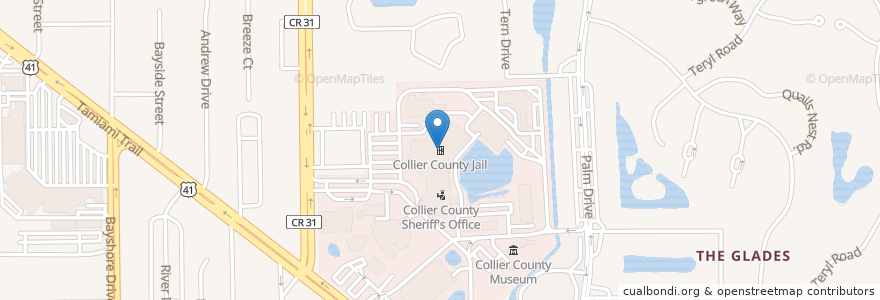 Mapa de ubicacion de Collier County Jail en United States, Florida, Collier County.
