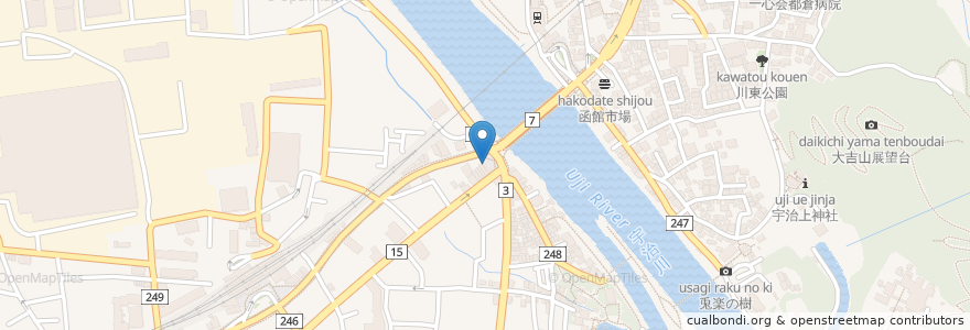 Mapa de ubicacion de ABC en Japan, 京都府, 宇治市.