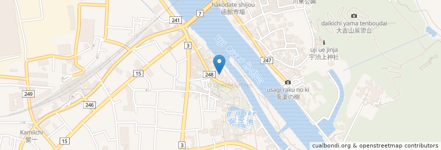 Mapa de ubicacion de KYOTO UJI Dinning ICHIGO en Japan, Präfektur Kyōto, 宇治市.