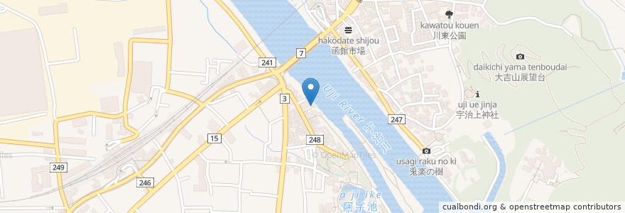 Mapa de ubicacion de 中村藤吉 en 일본, 교토부, 宇治市.