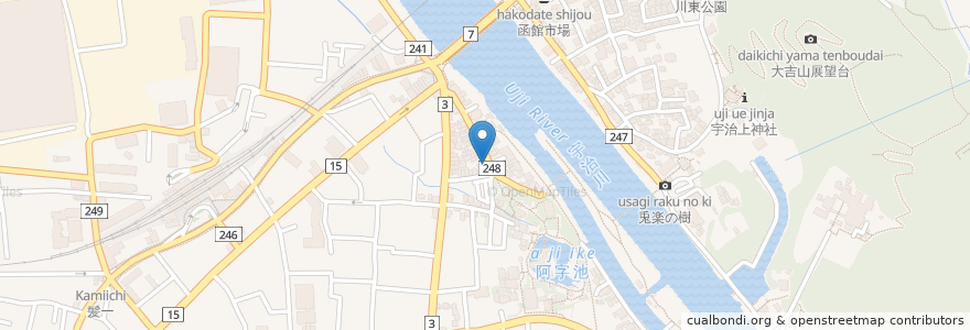 Mapa de ubicacion de 蓮華茶屋 en Japón, Prefectura De Kioto, 宇治市.
