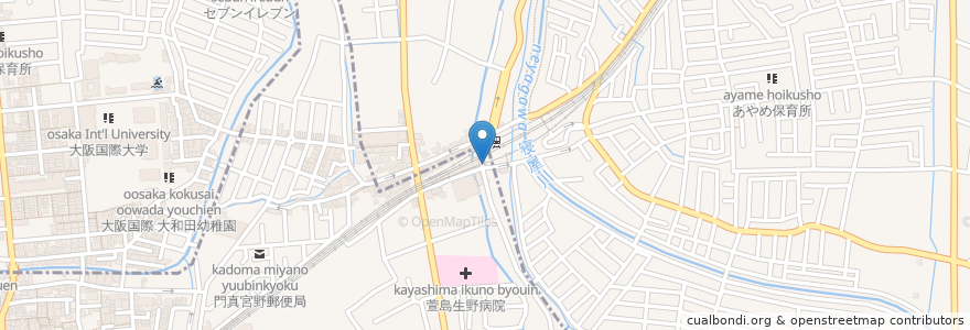 Mapa de ubicacion de つぅつぅ en 日本, 大阪府, 寝屋川市.