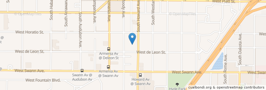 Mapa de ubicacion de Jimmy John's en Estados Unidos De América, Florida, Hillsborough County, Tampa.