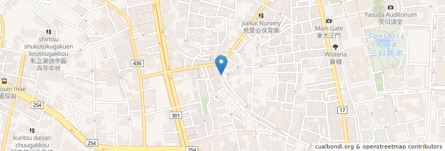 Mapa de ubicacion de ゑちごや en 日本, 東京都, 文京区.