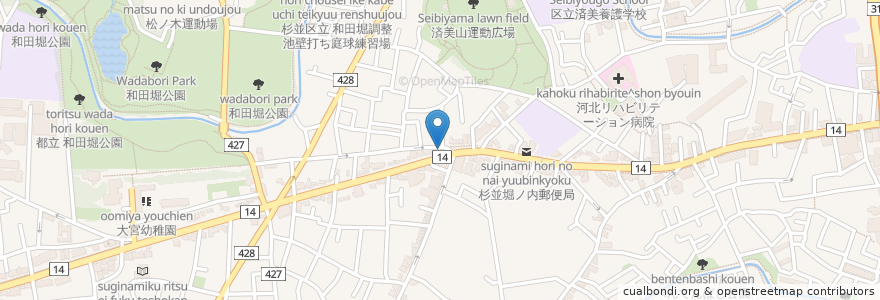 Mapa de ubicacion de 草むら en Japan, Tokio, 杉並区.