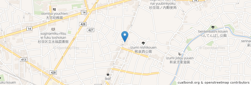Mapa de ubicacion de つばさ薬局 en Japón, Tokio, Suginami.