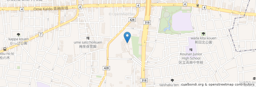 Mapa de ubicacion de 真盛寺 en Japão, Tóquio, 杉並区.