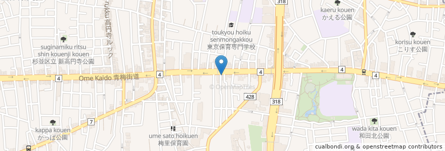 Mapa de ubicacion de 福利亭 en Japonya, 東京都, 杉並区.