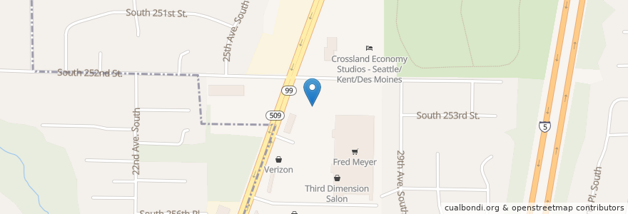 Mapa de ubicacion de BECU Snapshot ATM en Estados Unidos Da América, Washington, King County, Kent.