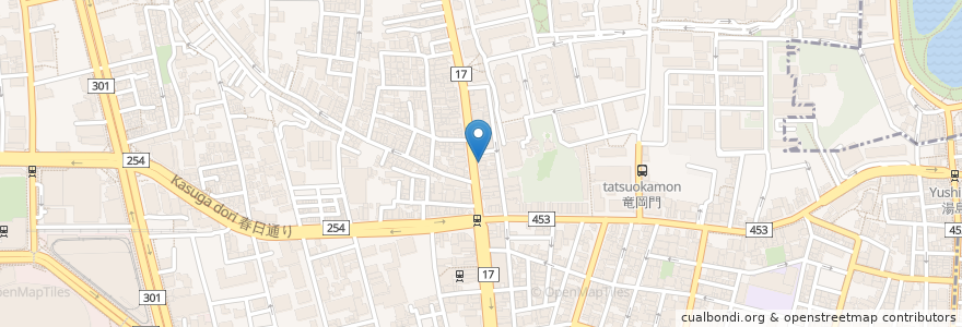 Mapa de ubicacion de 九州料理居酒屋 バクバク en اليابان, 東京都, 文京区.