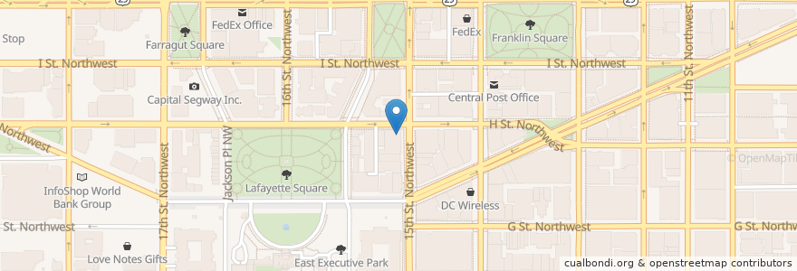 Mapa de ubicacion de Joe's Seafood, Prime Steak & Stone Crab - Washington DC en Amerika Syarikat, Washington, D.C., Washington.