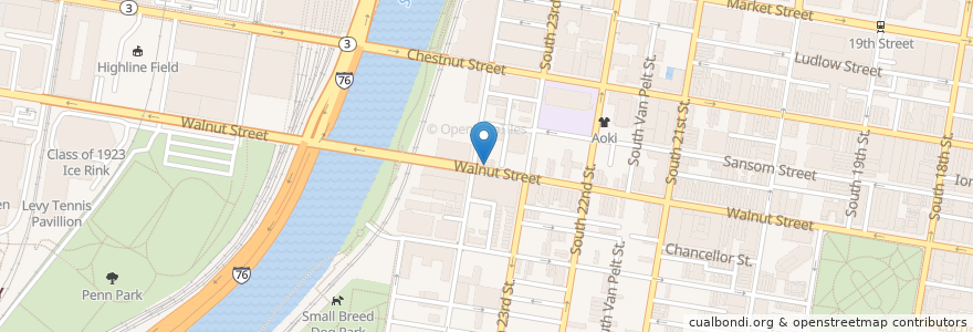 Mapa de ubicacion de Good Karma Café en United States, Pennsylvania, Philadelphia County, Philadelphia.