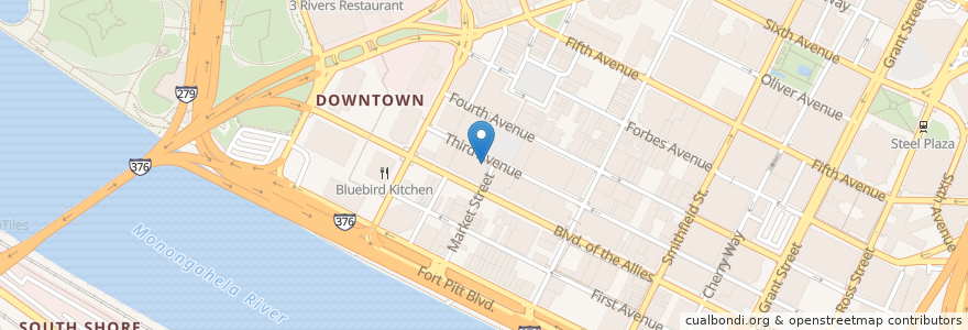 Mapa de ubicacion de Ruth's Chris Steak House en Stati Uniti D'America, Pennsylvania, Allegheny County, Pittsburgh.