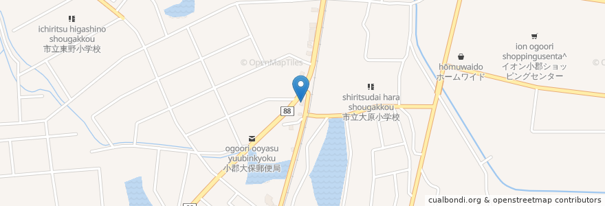 Mapa de ubicacion de ときつ歯科 en 日本, 福岡県, 小郡市.