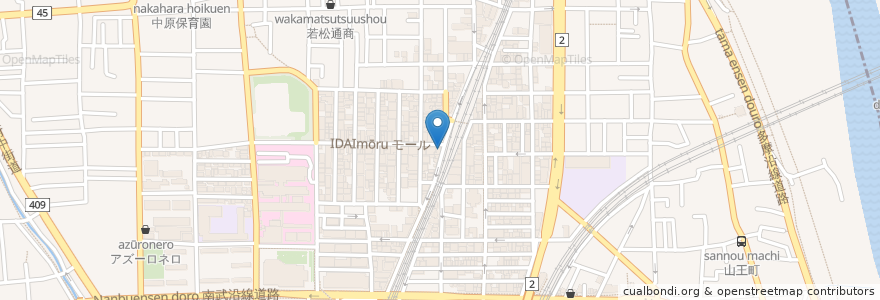Mapa de ubicacion de コワーキングスペース You+ en Japonya, 神奈川県, 川崎市, 中原区.