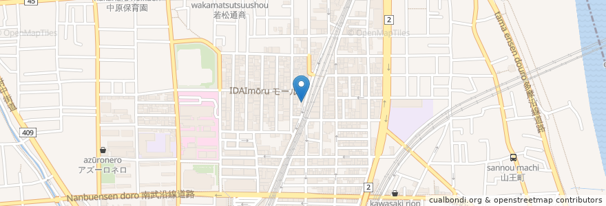 Mapa de ubicacion de 豚しゃぶ 山田屋 en Япония, Канагава, Кавасаки, Накахара.
