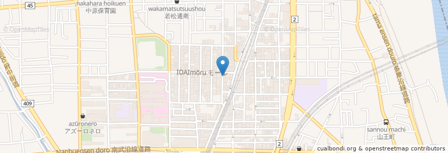 Mapa de ubicacion de いぬかい医大モール歯科クリニック en Japonya, 神奈川県, 川崎市, 中原区.