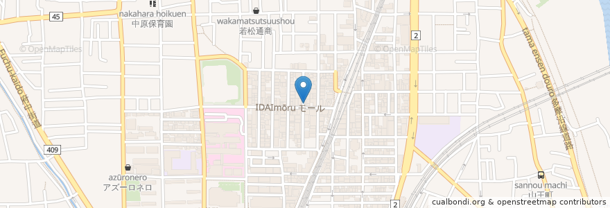 Mapa de ubicacion de 元祖ニュータンタン麺本舗 新丸子店 en Japan, Präfektur Kanagawa, 川崎市, 中原区.