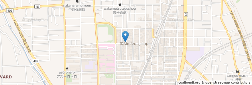 Mapa de ubicacion de Saluki Caffe en 일본, 가나가와현, 川崎市, 中原区.