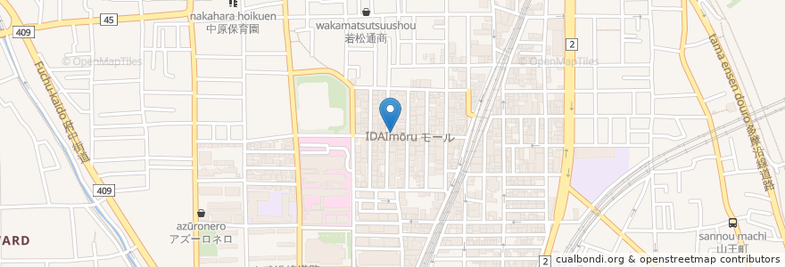 Mapa de ubicacion de ぱすた屋 en 日本, 神奈川県, 川崎市, 中原区.