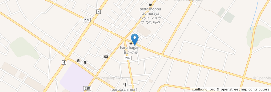 Mapa de ubicacion de 菊地医院 en 日本, 福島県, 岩瀬郡, 鏡石町.