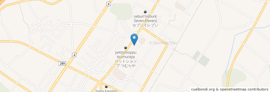 Mapa de ubicacion de 添田鍼灸治療院 en Giappone, Prefettura Di Fukushima, 岩瀬郡, 鏡石町.