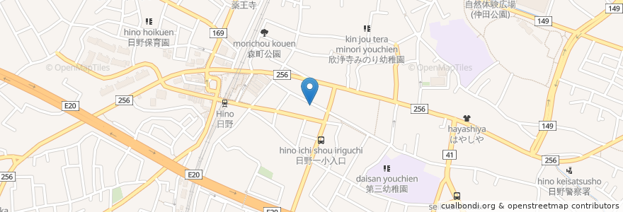 Mapa de ubicacion de ひのっこ en Japão, Tóquio, 日野市.