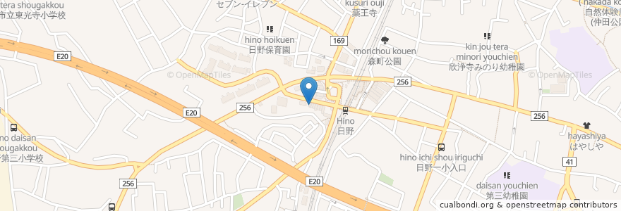 Mapa de ubicacion de はなや en Japan, 東京都, 日野市.