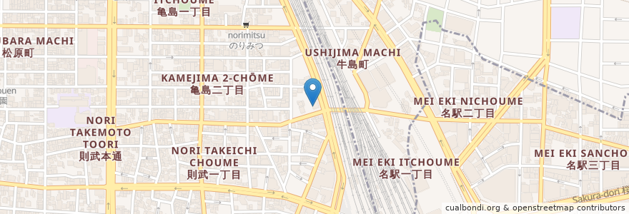 Mapa de ubicacion de 大名古屋らーめん 喜夢良 en Japon, Préfecture D'Aichi, 名古屋市, 中村区.