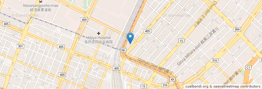 Mapa de ubicacion de 俺のイタリアン en Jepun, 東京都.